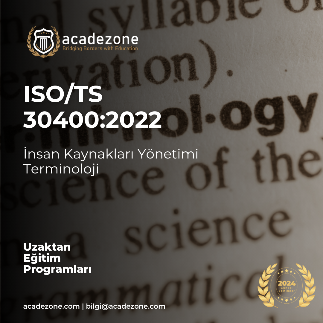 ISO/TS  30400:2022 İnsan Kaynakları Yönetimi: Terminoloji